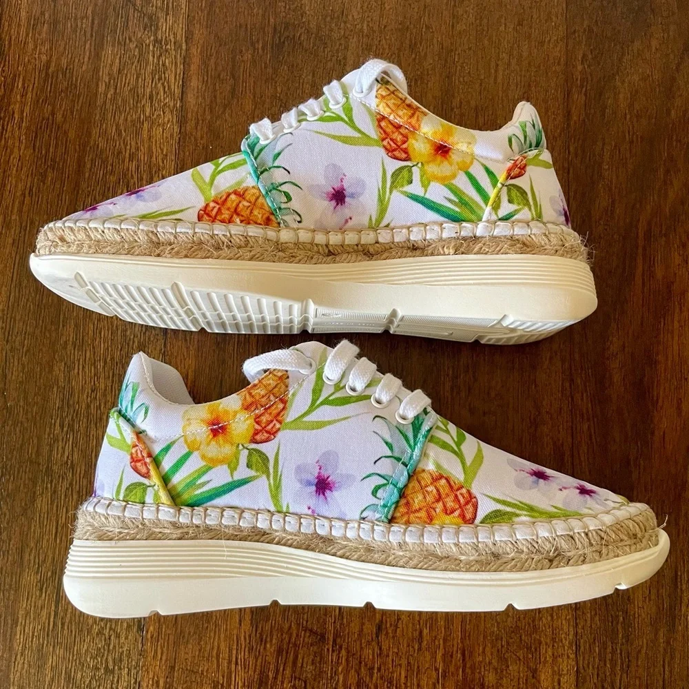 Free People Espadrille Jackson Sneakers Size: 6 US (36 UK) Floral Tropical Print - Picture 6 of 7